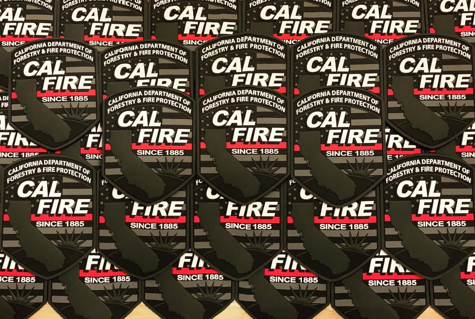 Batch of PVC patches for a fire department